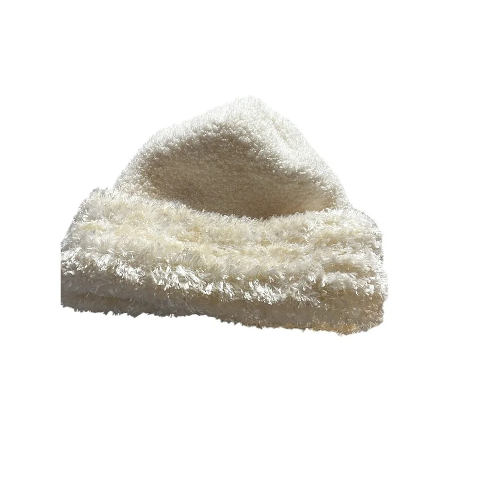 Ivory Knit Winter Beanie Hat Unisex Kids Warm Soft Cap by Cruise Wear & Co